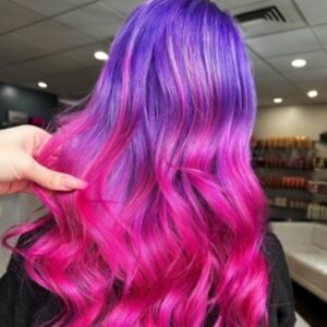 dark purple to pink ombre