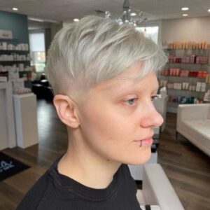 short blonde pixie