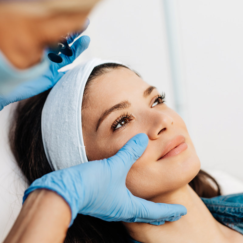 woman getting skincare treatment