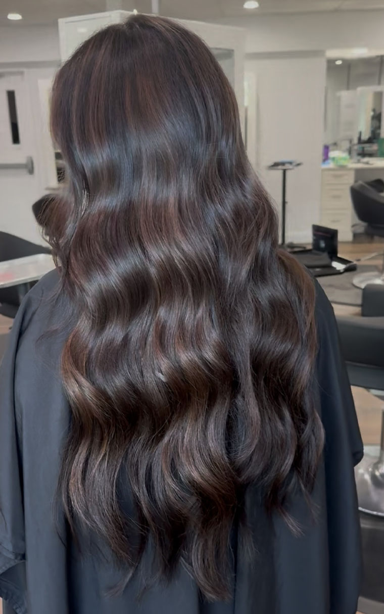 woman with new extensions