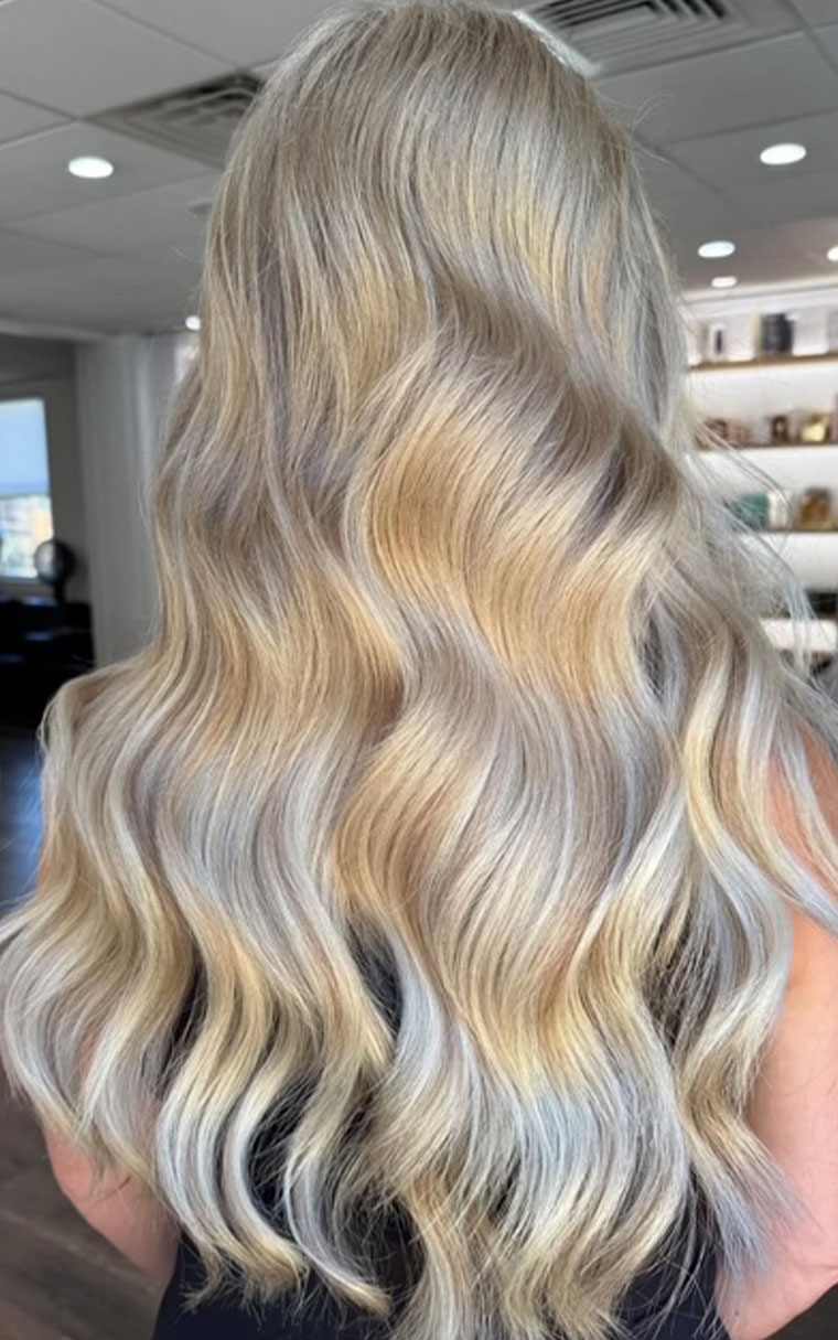 woman with new extensions